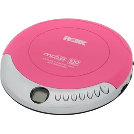 Roxx PCD 501 Tragbarer CD-Player CD, CD-R, CD-RW, MP3 Pink, Silber