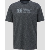 s.Oliver T-Shirt mit Labelprint, black, XXXL