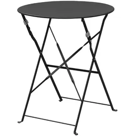 Bolero Gartentisch Ø 60 x 80 cm Schwarz