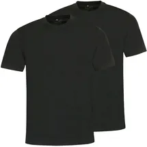 HAJO T-Shirt 2er Pack schwarz L