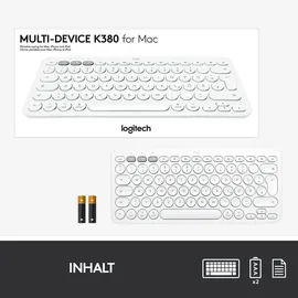 Logitech K380 für Mac DE grauweiß