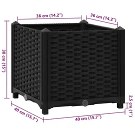 vidaXL Hochbeet 40x40x38 cm Polypropylen