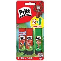 2 + 1 GRATIS: 2 Pritt Klebestifte 2x 22,0 g + GRATIS Klebestift 20,0 g