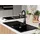 Primagran Kopenhagen Duo S001 rechts Einbau Granit schwarz Handbetätigung 900 x 500 mm