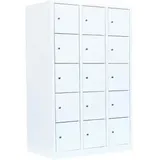 Classix Schließfachschrank signalweiß X-523537, 15 Schließfächer 118,5 x 50,0 x 180,0 cm