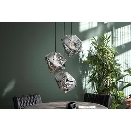 KAWOLA Pendelleuchte EDESSA Hängelampe 3-flammig Glas silber