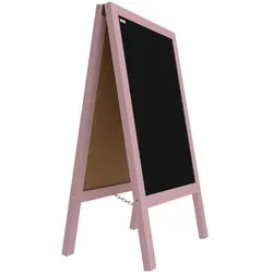 ALLboards Kundenstopper mit pinkem Holzrahmen 118x61cm, Werbetafel, Gehwegaufsteller, Aufsteller, Straßenreiter, Kreide