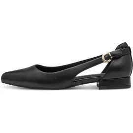 Marco Tozzi Damen Ballerinas Spitz Vegan, Schwarz (Black), 38 EU - 38 EU