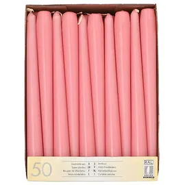 Papstar Leuchterkerzen Ø 2,2 cm 25 cm 50 St. rosa