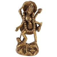 Guru-Shop Dekofigur Messingfigur, Statue Kali 11 cm - Motiv 5 goldfarben