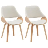 CLP Esszimmerstühle 2er Set Vangale, mit Armlehne und Rückenlehne, gepolstert für hohen Sitzkomfort, Bugholzgestell