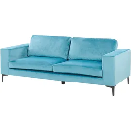 Beliani Sofa Hellblau Polsterbezug 3-Sitzer