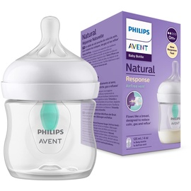 Philips Avent Natural Response mit AirFree Ventil 125 ml, BPA-frei, für Neugeborene ab 0 Monaten (Modell SCY670/01)