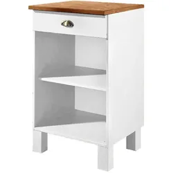 Unterschrank HOME AFFAIRE "Oslo", gelb (cremefarben, honigfarben), B:50cm H:85cm T:50cm, Massivholz, Schränke