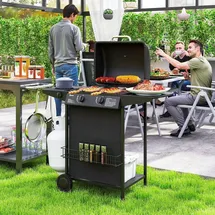 Outsunny Gasgrill 7 KW schwarz