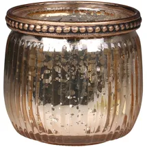 Chic Antique Teelichthalter Antique Glas Champagner