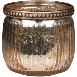 Chic Antique Teelichthalter Antique Glas Champagner