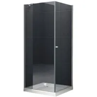 Home Systeme Eckdusche MALO-FIX Duschkabine Dusche Duschwand Duschabtrennung Duschtür ESG, BxT: 80x80 cm 80 cm x 190 cm x 80 cm