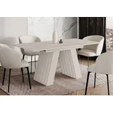 Home Collective Esstisch ausziehbar Tisch Küchentisch Esszimmertisch Ausziehtisch (Esszimmer Küche Wohnzimmer Esstisch erweiterbar), modernes Design mit A-Linien-Gestell, 120-160 x 80 cm Kaschmir grau