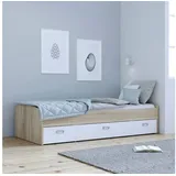 Forte Stauraumbett 94 x 50 cm Beige