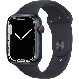 Apple Watch Series 7 GPS + Cellular 45 mm Aluminiumgehäuse mitternacht, Sportarmband mitternacht