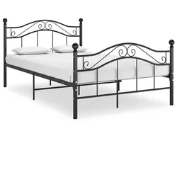 Bett Schwarz Metall 120x200 cm