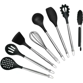 Hanseatic Kochbesteck-Set 8-tlg. schwarz Edelstahl Silikon