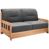 Livetastic Schlafsofa Anthrazit, Braun , Holz, Textil , Kiefer , vollmassiv , 154x88x90 cm Made in EU, einzeln ausziehbar Kinder- , Jugendzimmer, Jugendmöbel, Jugendsofas