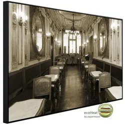 papermoon Infrarotheizung »EcoHeat - Vintage Cafe Interieur«, Matt-Effekt - bunt