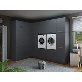 laundreezy Mehrzweckschrank-Set 285 x 238 x 68 cm Grau