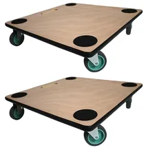Proregal Transportroller Braun | 2 Stück | Möbelroller Rollbrett