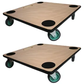 Proregal Transportroller Braun | 2 Stück | Möbelroller Rollbrett