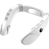 Nackenventilator, Leiser Nackenventilator, Freihändig, Tragbar, Über Usb Wiederaufladbar, Nackenventilator, 4000 Mah, Batteriebetrieben, 3 Geschwindigkeiten (weiß)