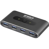 SpeaKa Professional 2 Port USB 3.2 Gen 1-Umschalter (USB 3.0) Grau
