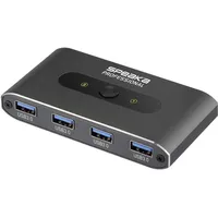 SpeaKa Professional 2 Port USB 3.2 Gen 1-Umschalter (USB 3.0) Grau