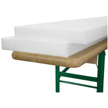 Beautissu Sitzpolster 220 x 25 x 4 cm weiß 2-tlg.