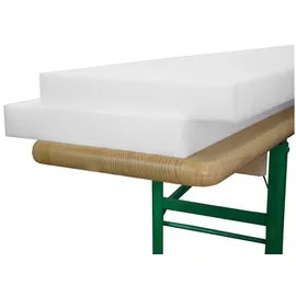 Beautissu Sitzpolster 220 x 25 x 4 cm weiß 2-tlg.