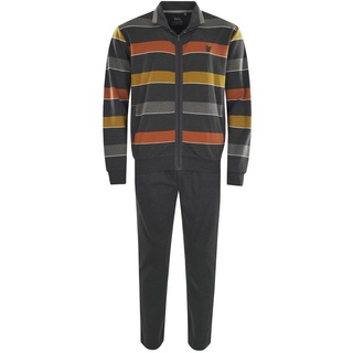 hajo Herren Homewear Anzug, 2-tlg. Set - Klima-Komfort, Jacke und Hose, Cotton-Mix Grau S