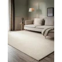 benuta nest Hochflor Shaggyteppich Soda Weiß 120x170 cm - Hochflor Teppich für Wohnzimmer