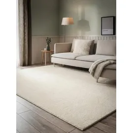 benuta nest Hochflor Shaggyteppich Soda Weiß 120x170 cm - Hochflor Teppich für Wohnzimmer