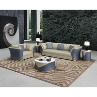 JVmoebel Polstergarnitur Moderne Couchgarnitur in Grau und Schwarz mit Edelstahlfüßen, (Set, 2-tlg., 3+1 Sitzer), Made in Europa beige