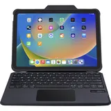 DEQSTER Rugged Keyboard Folio für iPad 10.9" (10. Gen.), QWERTZ Deutsch, Trackpad,