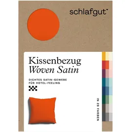 schlafgut Kissenbezug Woven Satin 80 x 80 cm Rot