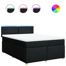 vidaXL Boxspringbett 160 x 200 cm Schwarz