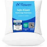 Flowen Kissen 40x40 Kopfkissen 2er Set für Sofa und Bett Innenkissen Hypoallergene Anti-Milben Kissenfüllung mit Weicher Gesteppter Kissenbezug 100% Polyester für Haus/Hotel