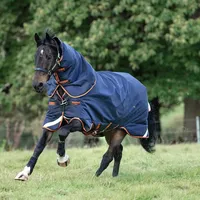 Horseware Rambo Supreme Turnout Lite 50g - Navy/Orange