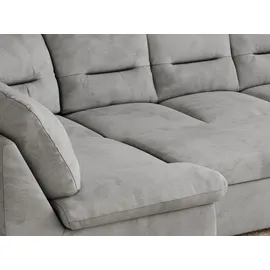 MKS Meble Ecksofa U-Form mit Schlaffunktion Grau