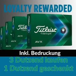 3 Dz Titleist AVX kaufen +1 Dz kostenlos inkl Bedruckung