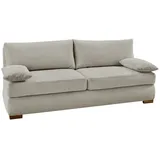luma-home Dauer-Schlafsofa, Beige, Textil, 2-Sitzer, Füllung: Taschenfederkern, einzeln stellbar,Rechteckig, 201x88x110 cm, Wohnzimmer, Sofas & Couches, Schlafsofas
