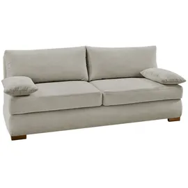 luma-home Dauer-Schlafsofa, Beige, Textil, 2-Sitzer, Füllung: Taschenfederkern, einzeln stellbar,Rechteckig, 201x88x110 cm, Wohnzimmer, Sofas & Couches, Schlafsofas